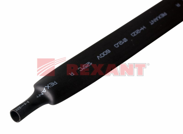 Купить 12.0 / 6.0 мм 1м термоусадка черная Rexant 21-2006