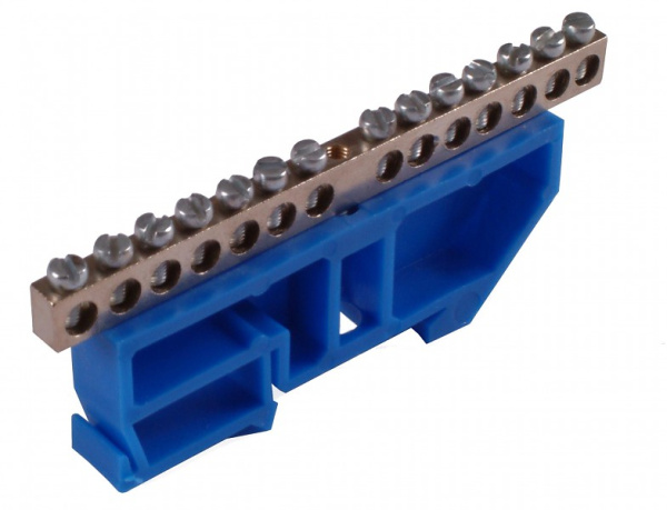 Hegel Шина _N_ 63.12.DIN Шина "N" на 12 присоединений 63А на изоляторе под DIN-рейку