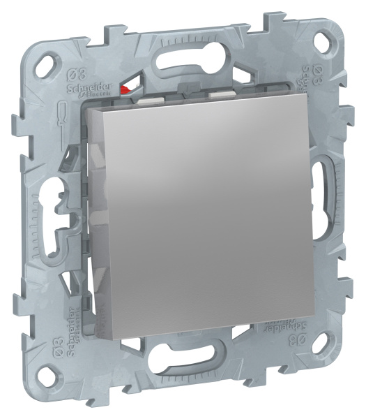 Купить SE Unica New Алюминий Переключатель 1-клавишный, перекрестный, сх.7, 10 AX, 250В NU520530