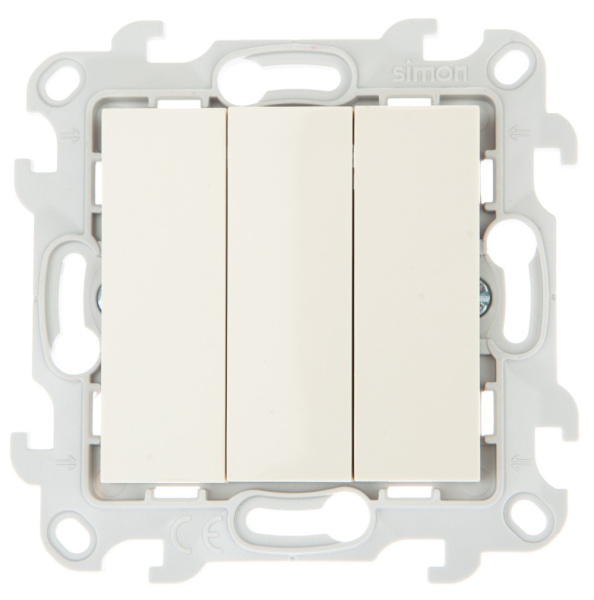 Simon 24 Слоновая кость Трехклавишный выключатель 2450391-031