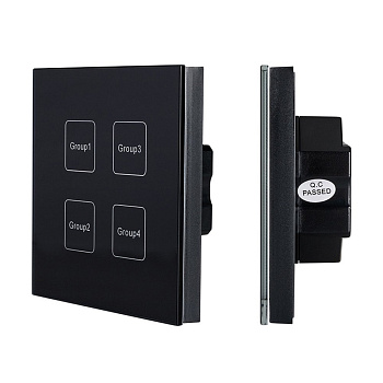 Arlight INTELLIGENT Сенсорная панель DALI-113-4G-DIM-IN (BUS, черная) (INTELLIGENT -) 026773