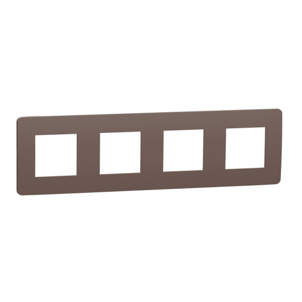 SE Unica Studio Шоколад/Бежевый Рамка 4-постовая NU280819