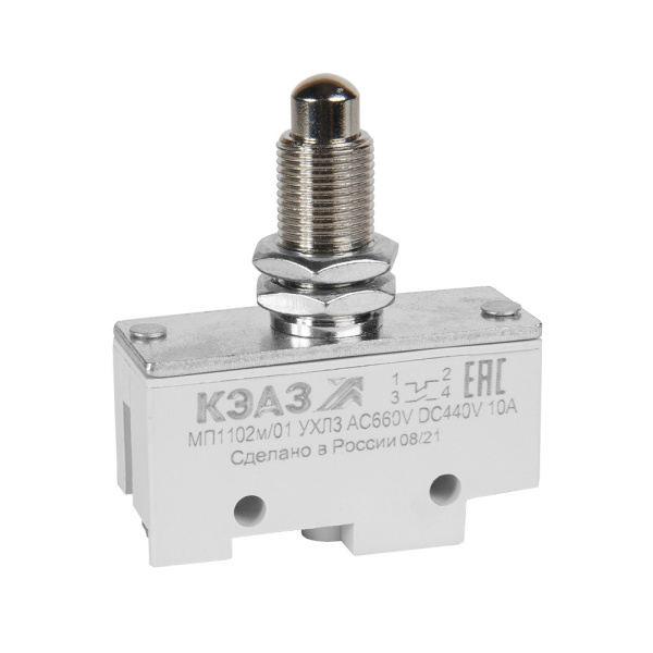 КЭАЗ Микропереключатель МП-1102м/01 (толкатель шток-винт-базовый)