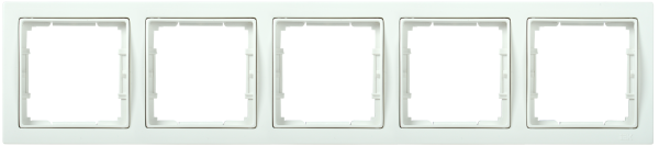 Купить IEK РУ-5-ББ Рамка пятиместная квадратная BOLERO Q1 белый EMB52-K01-Q1