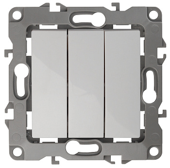 ЭРА 12-1107-01 Выключатель тройной, 10АХ-250В, IP20, 12, белый