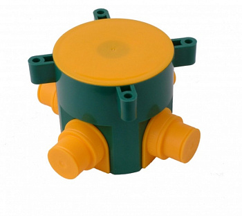 Hegel Коробка установочная д/монолитных стен, 4 ввода,  внутр разм 70х66,5 мм, высота 72 мм,  IP 44 КУ1301-И