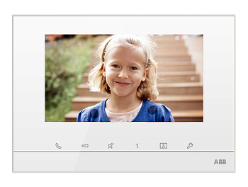 ABB Абонентское устройство, видео 7, сенсорный экран, белый глянцевый 2TMA070020W0059