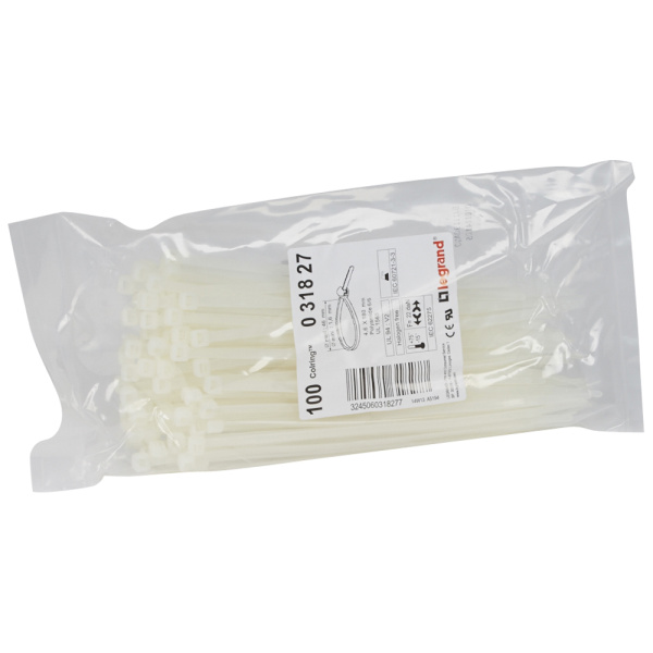 Legrand Colring Хомут бесцвет 4,6X180 (упак.=100шт.) 031827