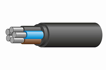 Кабель силовой алюминий АВВГнг(А)-LS 5x35мм² черный ГОСТ АВВГнг(А)-LS 5*35 ок-0,66
