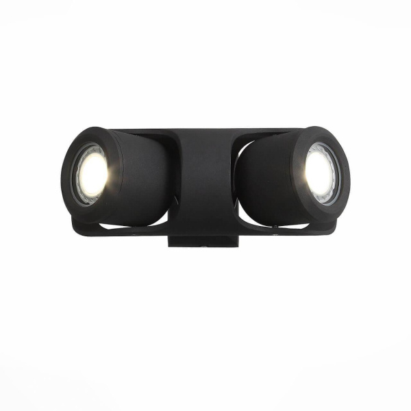 ST LUCE SL093.401.02 Светильник уличный настенный  Черный/Черный, Прозрачный G5,3 2*7W ST LUCE SL093.401.02 Светильник уличный настенный  Черный/Черный, Прозрачный G5,3 2*7W