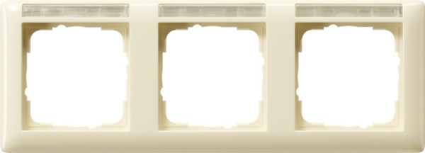 Gira Standard 55 Кремовый глянец Рамка 3-я горизонтальная с полем для надписи 109301