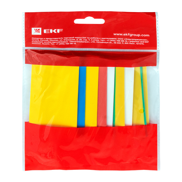 Купить EKF PROxima Термоусаживаемая трубка ТУТ нг 20/10 набор:7 цветов по 3шт. 100мм.