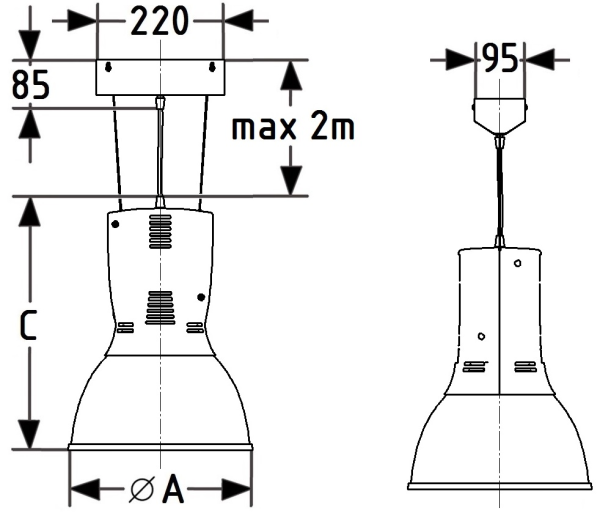 Купить СТ HBM LED 55 4000K светильник 1731000020