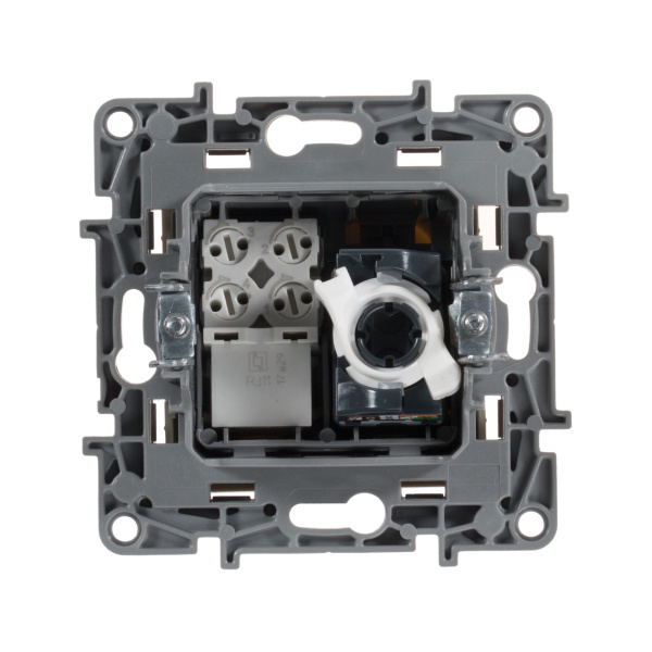 Купить Legrand Etika Слоновая кость Розетка телефонная+ компьютерная (RJ11+RJ45) 5 категория  UTP 672352