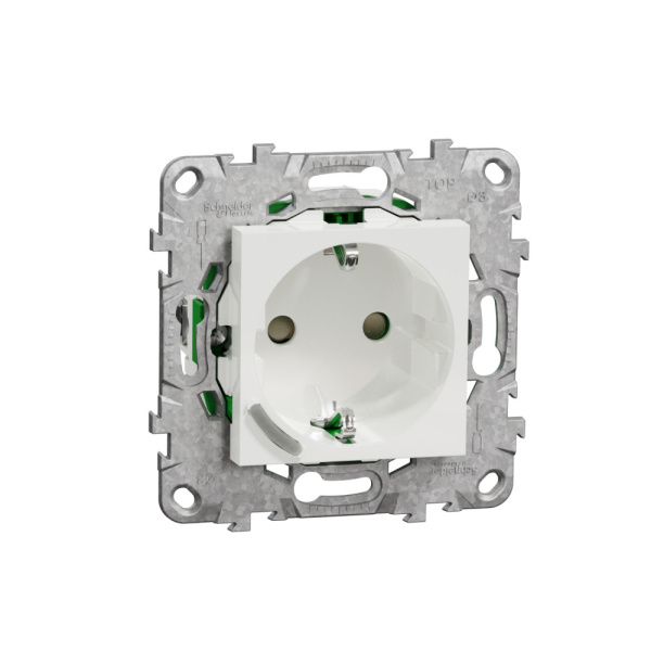 SE Wiser Unica New Белый Розетка встраиваемая 16А, ZigBee 3.0 NU555718