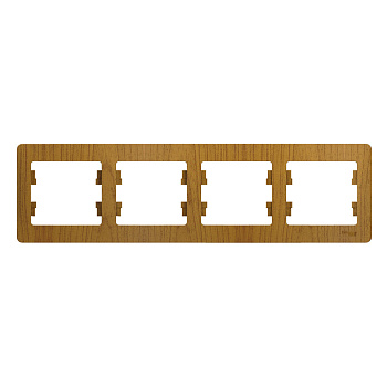 Systeme Electric Glossa Дерево Дуб Рамка 4-ая, горизонтальная