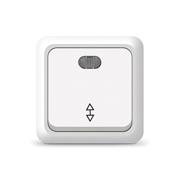 UNIVersal "Олимп" Выключатель Бел 1 кл. проходной с подсветкой О0125