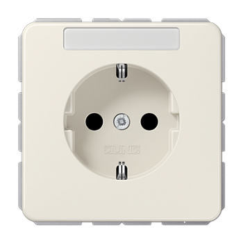 JUNG Штепсельная розетка SCHUKO 16A 250V~ с защитой от детей и полем для надписи, слоновая кость CD1520BFKINA