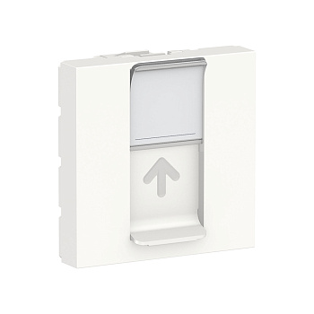 SE Unica Modular Бел Панель лицевая RJ45, одиночная без коннектора, 2 модуля NU941118