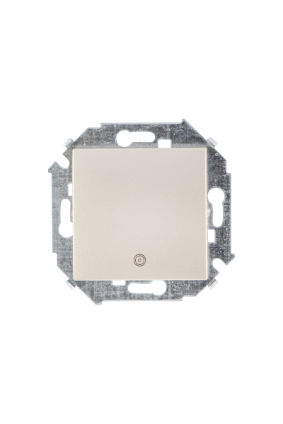 Купить Simon 15 Шампань Выключатель кнопочный с пиктограммой, 16А, 250В, винт.зажим 1591150-034