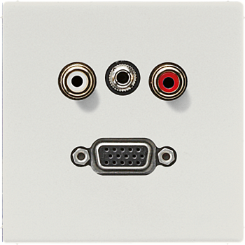 JUNG 2x Cinch Audio (RCA) / Stereo разъем (TRS 3.5 mm) / VGA, светло-серый MALS1072LG