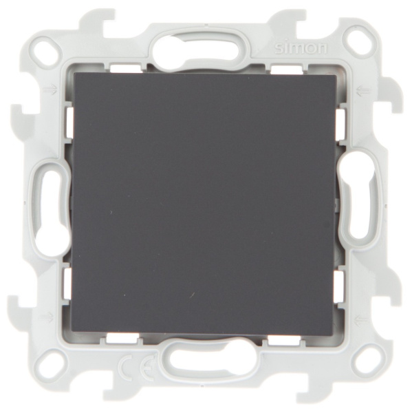 Simon 24 Графит Одноклавишный кнопочный выключатель 2450150-038
