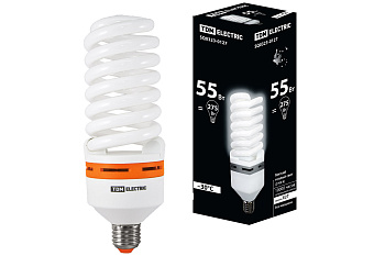 TDM Лампа энергосберегающая КЛЛ-FS-55 Вт-2700 К–Е27 (73х218 мм) SQ0323-0127