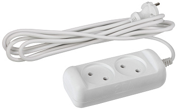 ЭРА U-2-3m Удлинитель без заземления., 2гн, 3м, ПВС, 2х1мм2, 10А