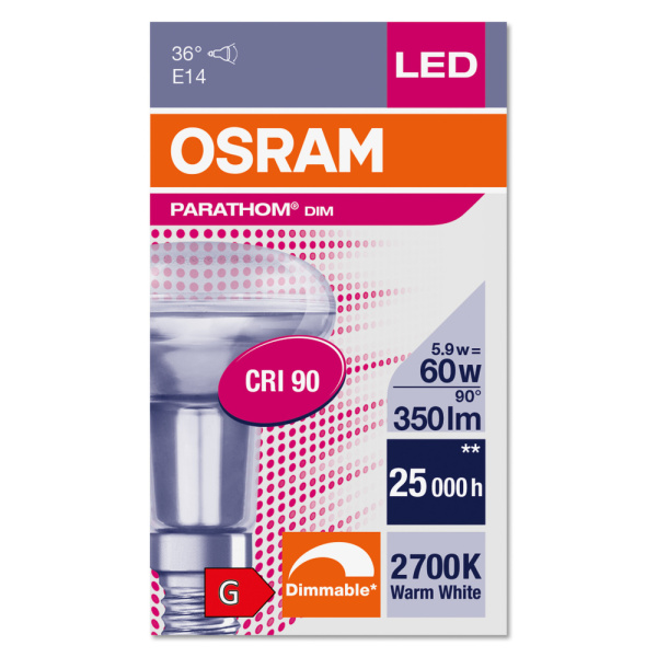 Купить OSRAM PARATHOM DIM Spot R50 GL 60 dim 5,9W/927 E14 4058075607811