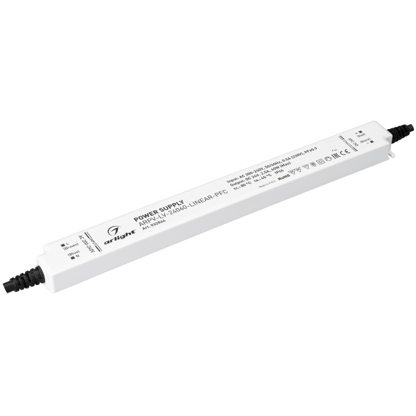 Arlight Блок питания ARPV-LV-24060-LINEAR-PFC (24V, 2.5A, 60W) (IP66 Пластик, 3 года) 032844