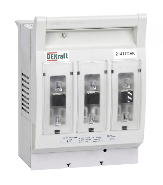 Dekraft ПВР горизонтальный 400А 3ф отключение_навесной монтаж на шину_ПВР-102 Dekraft ПВР горизонтальный 400А 3ф отключение_навесной монтаж на шину_ПВР-102