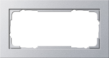Gira E2 Алюминий Рамка 2-ая без перегородки 100225