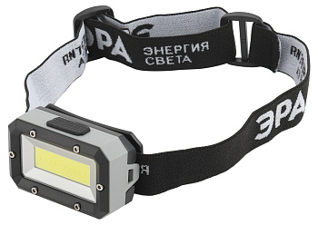 ЭРА GB-708 Фонарь налобный светодиодный Шторм, на батарейках, 3 режима, 5 Вт, СОВ, 3хААА