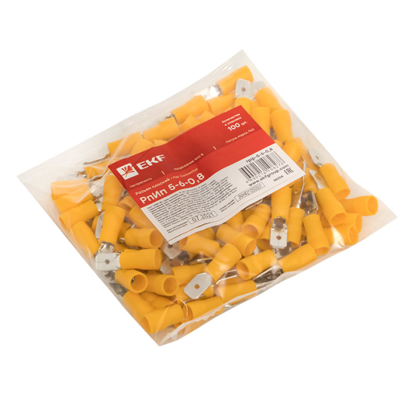 Купить EKF PROxima Разъем плоский РпИп 5-6-0,8 (100шт.)