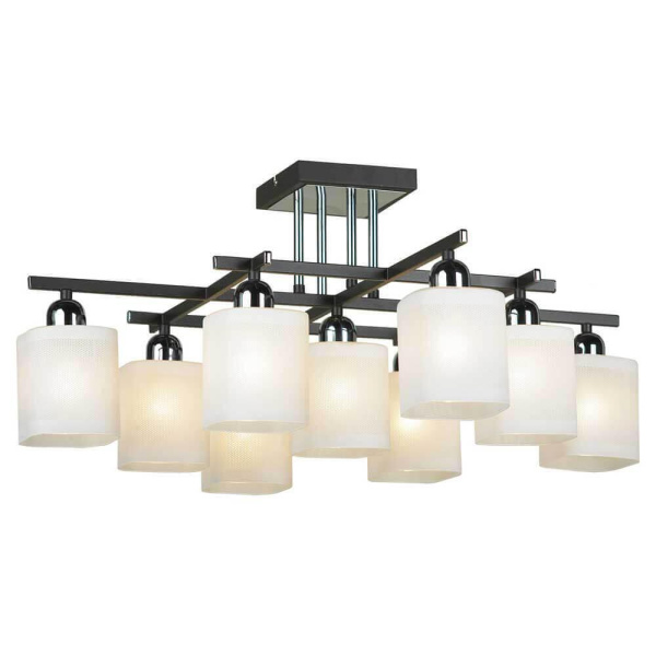 Lussole PROMO 2 Металл Хром / венге Стекло Люстра E14 GRLSL-9007-09