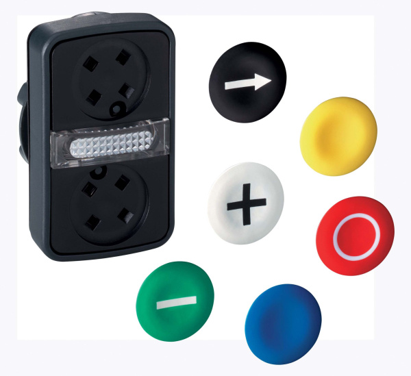 Купить SE Кнопка 22мм до 350В желтая с подсветкой XB5AW3565