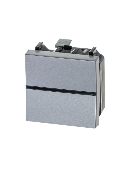 ABB NIE Zenit Серебро Переключатель 1-клавишный 2 мод 2CLA220200N1301