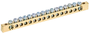 IEK Шина PEN земля-ноль 6х9мм 16/2 (16групп/креп по краям)