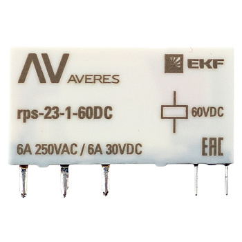 EKF Averes Реле промежуточное РП slim 23/1 6A 60В DC