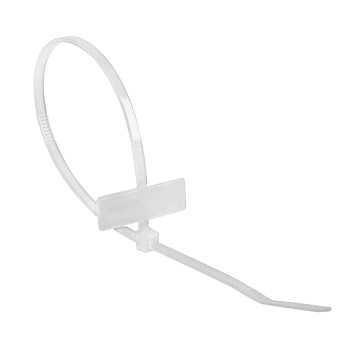 Хомут под маркер nylon 200 x 2,5 мм 100 шт белый Rexant 07-0206