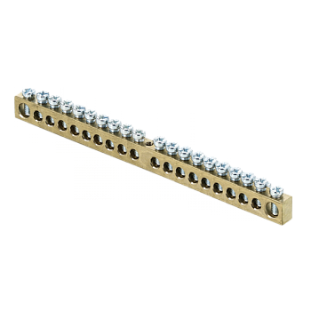 EKF PROxima Шина PEN "ноль-земля" (6х9мм) 20 отверстий латунь крепеж по центру