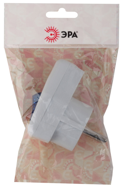 Купить ЭРА Vx5-W Белый Вилка с/з с выключателем 16A