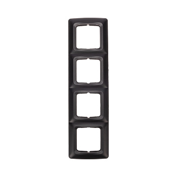 DEA Рамка 4-я горизонтальная Черный Металлик KRANZ KR-78-0348