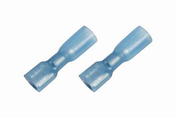 Клемма плоская полностью изолированная термоусаживаемая гнездо - 6.6мм 1.5-2.5мм² (РПи-м-т 2.5-(6.3) синий Rexant 08-0634