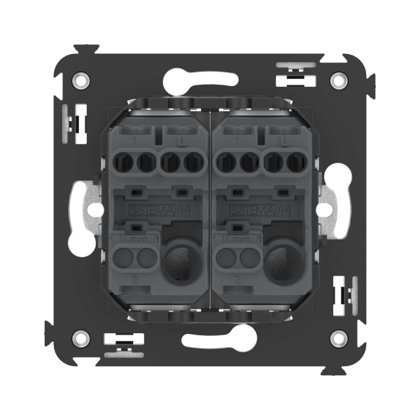 Купить DKC Инвертор двухклавишный в стену, "Avanti", "Закаленная сталь"
