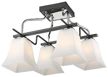 VELANTE 285-107-04 Люстра потолочная Черный, Хром/Белый E27 4*60W