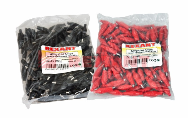 Купить Зажим "крокодил" 5А 40мм в изоляторе Rexant 16-0001