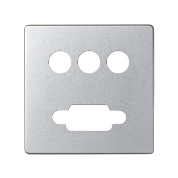 Simon 82 Detail Алюминий Накладка Розетки VGA HD15, мама + 3RCA (7500092-039) 8200092-093