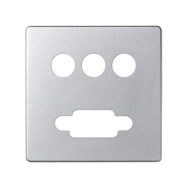 Simon 82 Detail Алюминий Накладка Розетки VGA HD15, мама + 3RCA (7500092-039) 8200092-093