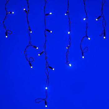 Arlight Светодиодная гирлянда ARD-EDGE-CLASSIC-2400x600-BLACK-88LED-FLASH BLUE (230V, 6W) (Ardecoled, IP65) 026010